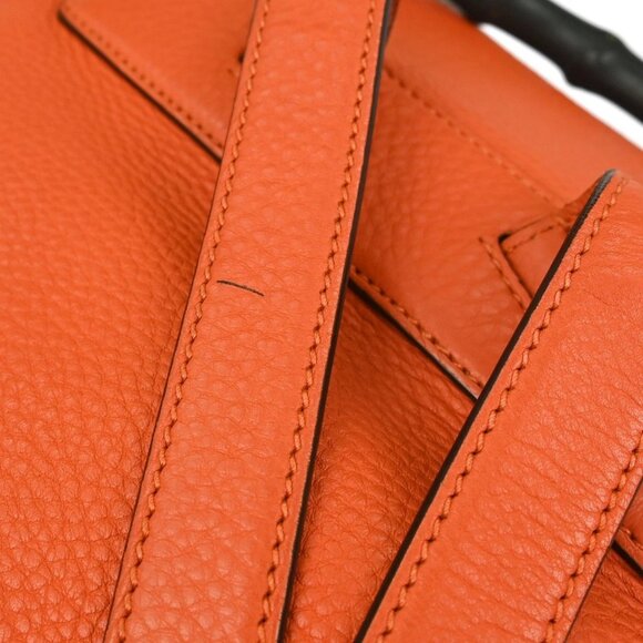 GUCCI ORANGE BAMBOO BACKPACK 370833 467891 NQ01174 - Picture 3 of 10